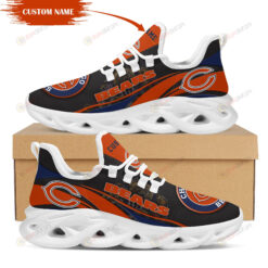 Chicago Bears Mascot Logo Pattern Custom Name 3D Max Soul Sneaker Shoes