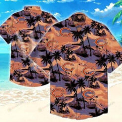 Chicago Bears Palm Tree Short Sleeve Hawaiian Shirt
