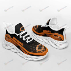 Chicago Bears Team Logo Orange Black 3D Max Soul Sneaker Shoes