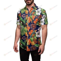 Chicago Bears Tropical Style Curved Hawaiian Shirt