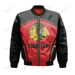 Chicago Blackhawks Bomber Jacket 3D Printed Custom Text And Number Curve Style Sport