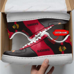 Chicago Blackhawks Logo Pattern Custom Name Air Force 1 Printed