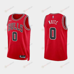 Chicago Bulls 0 Coby White 2022-23 Icon Edition Red Men Jersey