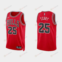 Chicago Bulls 25 Dalen Terry 2022-23 Icon Edition Red Men Jersey