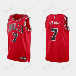 Chicago Bulls 7 Goran Dragic 2022-23 Icon Edition Red Men Jersey