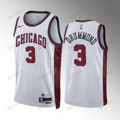 Chicago Bulls Andre Drummond 3 2022-23 City Edition White Jersey Swingman