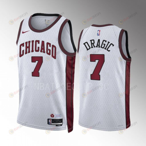 Chicago Bulls Goran Dragic 7 2022-23 City Edition White Jersey Swingman