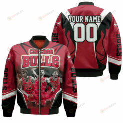 Chicago Bulls Michael Jordan With Legends 3D Customized Pattern Bomber Jacket