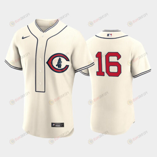 Chicago Cubs 2022-23 Field of Dreams Cream 16 Patrick Wisdom Jersey