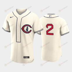 Chicago Cubs 2022-23 Field of Dreams Cream 2 Nico Hoerner Jersey