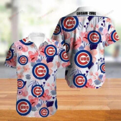 Chicago Cubs Colorful Short Sleeve Curved Hawaiian Shirt