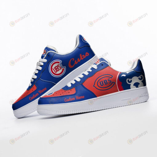 Chicago Cubs Mascot Logo Pattern Custom Name Air Force 1 Printed