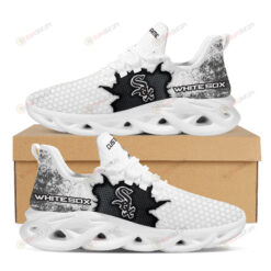 Chicago White Sox Cracked Design Pattern Custom Name 3D Max Soul Sneaker Shoes