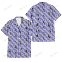 Chicago White Sox Light Purple Hibiscus Pattern Stripe Powder Purple 3D Hawaiian Shirt