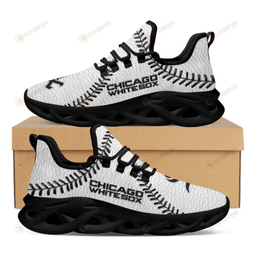 Chicago White Sox Logo Seam Pattern 3D Max Soul Sneaker Shoes