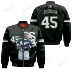 Chicago White Sox Mashed Up Michael Jordan 45 Black Bomber Jacket 3D Printed