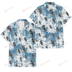 Chicago White Sox White Hibiscus Orchid Light Blue Background 3D Hawaiian Shirt