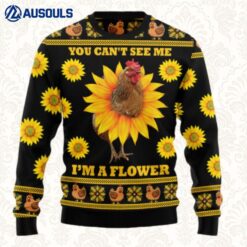 Chicken Flower Ugly Sweaters For Men Women Unisex