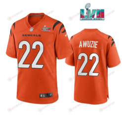 Chidobe Awuzie 22 Cincinnati Bengals Super Bowl LVII Men's Jersey- Orange