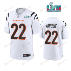 Chidobe Awuzie 22 Cincinnati Bengals Super Bowl LVII Men's Jersey- White