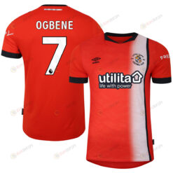 Chiedozie Ogbene 7 Luton Town FC 2023-24 Premier League Home Men Jersey - Orange
