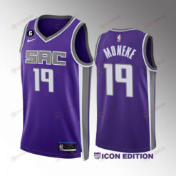 Chima Moneke 19 Sacramento Kings Icon Edition Purple Jersey 2022-23 Swingman