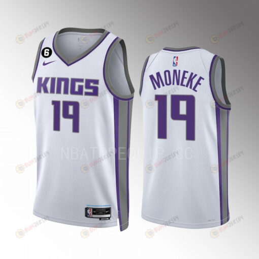 Chima Moneke 19 Sacramento Kings White Men Jersey 2022-23 Association Edition Swingman