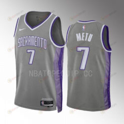 Chimezie Metu 7 2022-23 Sacramento Kings Grey City Edition Jersey Swingman