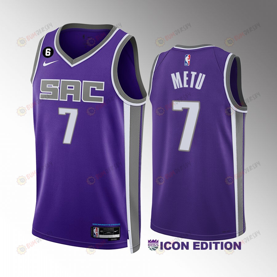 Chimezie Metu 7 Sacramento Kings Purple Icon Edition 2022-23 Unisex Jersey Swingman