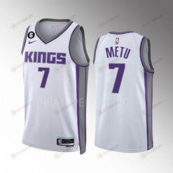 Chimezie Metu 7 Sacramento Kings White Men Jersey 2022-23 Association Edition Swingman