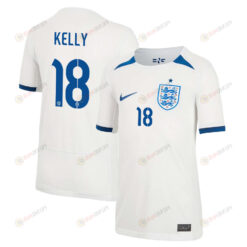 Chloe Kelly 18 England 1 Star Women's National Team 2023-24 World Cup Home Jersey