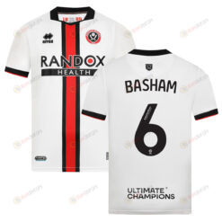 Chris Basham 6 Sheffield United 2022-23 Away Jersey - White