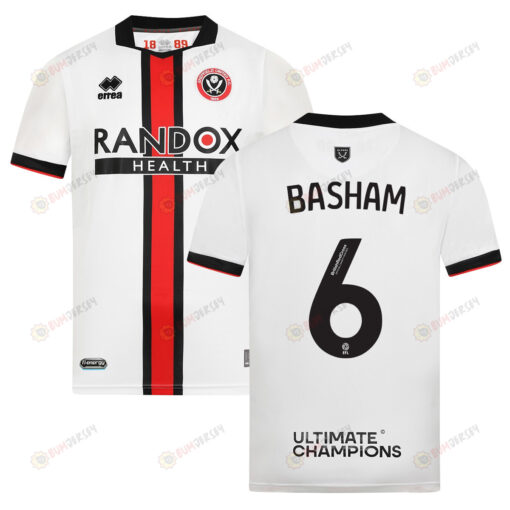 Chris Basham 6 Sheffield United 2022-23 Away Jersey - White