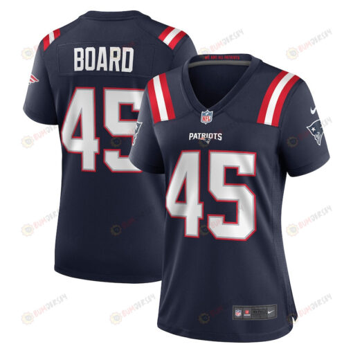 Chris Board 45 New England Patriots Game Women Jersey - Navy