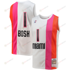 Chris Bosh Miami Heat Mitchell & Ness 2011-12 Hardwood Classics Swingman Jersey - White Jersey