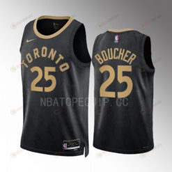 Chris Boucher 25 Toronto Raptors Black City Edition 2022-23 Jersey Swingman