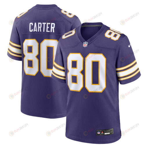 Chris Carter 80 Minnesota Vikings Classic Retired Game Men Jersey - Purple