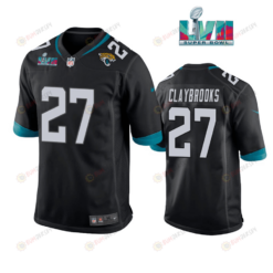 Chris Claybrooks 27 Jacksonville Jaguars Super Bowl LVII Super Bowl LVII Men's Jersey- Black