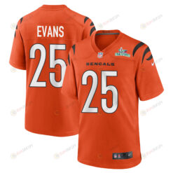 Chris Evans 25 Cincinnati Bengals Super Bowl LVII Champions Men Alternate Game Jersey - Orange