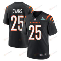 Chris Evans 25 Cincinnati Bengals Super Bowl LVII Champions Men's Jersey - Black
