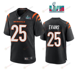 Chris Evans 25 Cincinnati Bengals Super Bowl LVII Men's Jersey