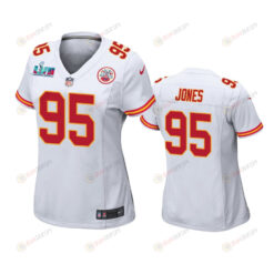 Chris Jones 95 Kansas City Chiefs Super Bowl LVII Game Jersey - Women White