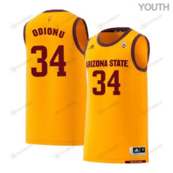 Chris Odionu 34 Arizona State Sun Devils Retro Basketball Youth Jersey - Yellow