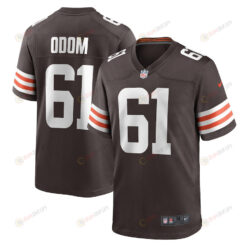 Chris Odom Cleveland Browns Game Player Jersey - Brown