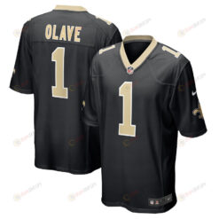 Chris Olave 1 New Orleans Saints 2022 Draft First Round Pick Game Jersey In Black