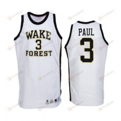 Chris Paul 3 Wake Forest Demon Deacons Throwback Uniform Jersey College Basketball White
