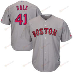 Chris Sale Boston Red Sox Road Cool Base Jersey - Gray