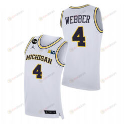 Chris Webber 4 Michigan Wolverines College Basketball BLM Men Jersey - White