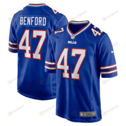 Christian Benford 47 Buffalo Bills Game Jersey - Royal