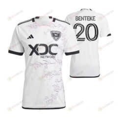 Christian Benteke 20 D.C. United 2023/24 Away Men Jersey - White